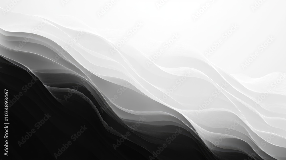 Poster abstract background featuring a gradient transition between black and white hues