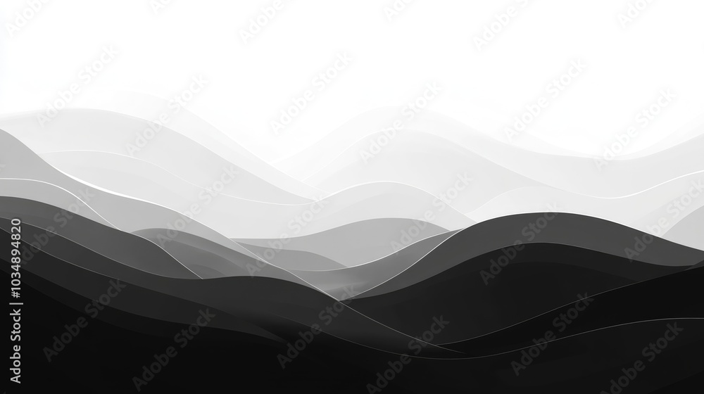 Poster abstract background featuring a gradient transition between black and white hues
