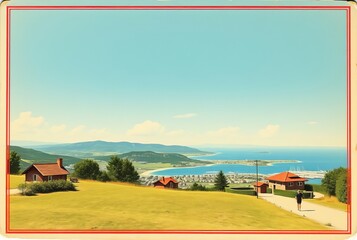 Vintage Postcard A retro postcard with a scenic view ;;