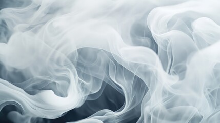 Obraz premium Soft undulating smoke creates an abstract backdrop in shades of white and grey