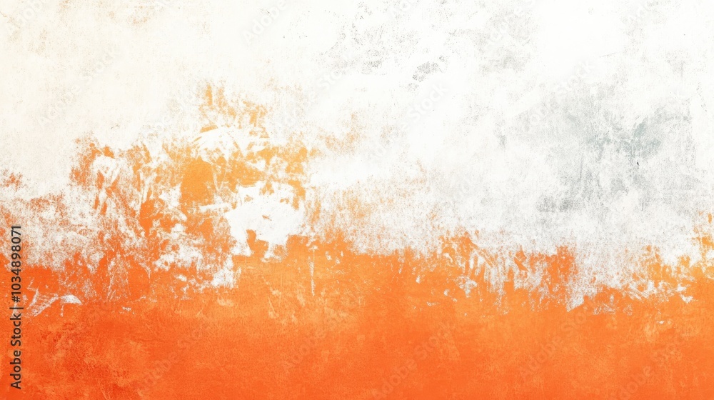 Poster abstract blurred color gradient with an orange and white grainy background featuring a textured post