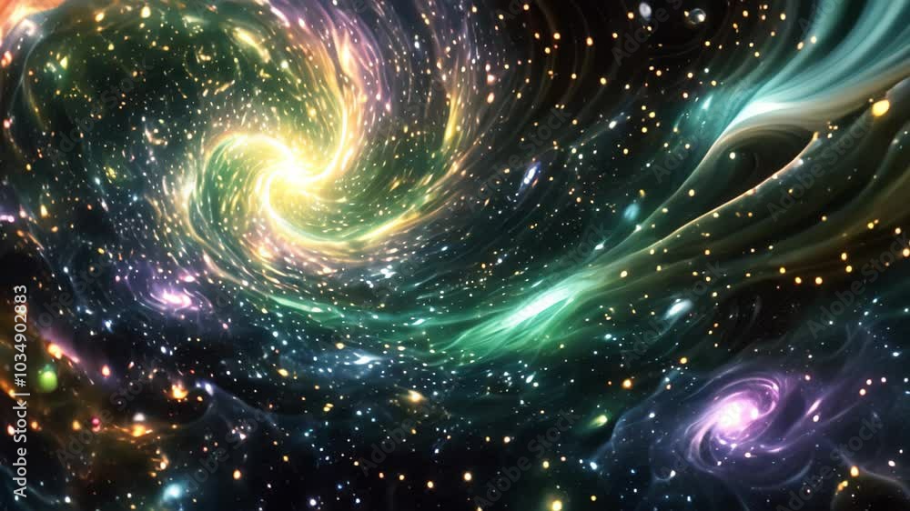 Canvas Prints an video capturing the vast expanse of space filled with numerous stars shining brightly against a d