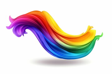 Pride a rainbow flowing flag and celebrating freedom vector illustration. Symbol of lesbian, gay, bisexual, transgender, human rights, tolerance and peace.