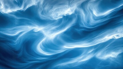 Obraz premium Abstract sky blue background with soft hues blending into billowing cloud shapes, creating a serene, airy visual.