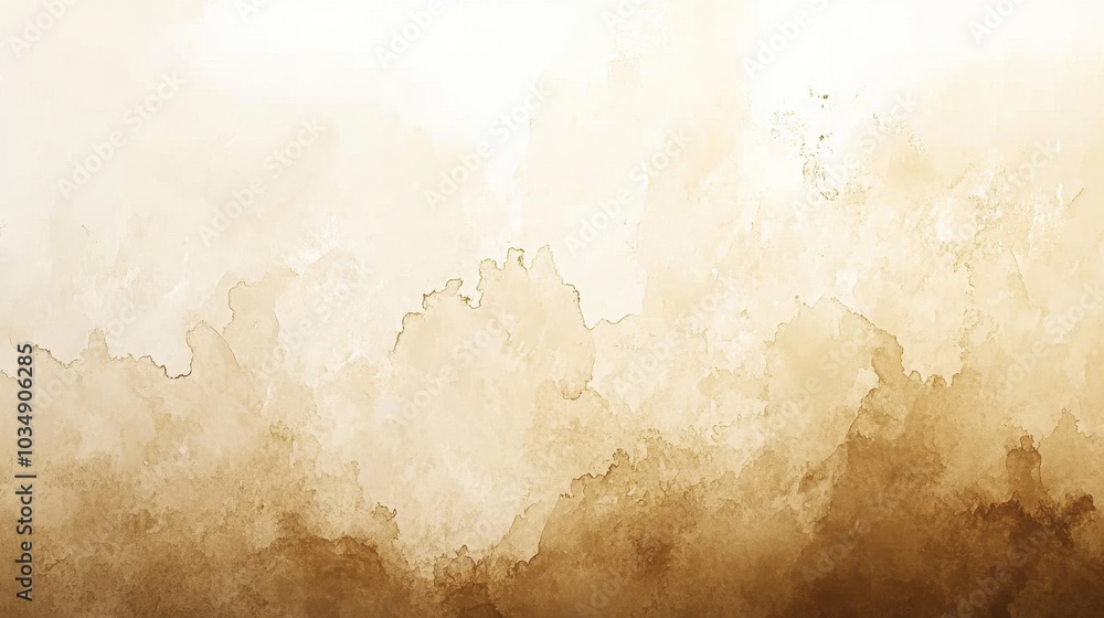 Poster beautiful watercolor background with a warm tan gradient, abstract and serene with soft flowing text