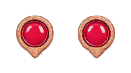 Collection of Red Location Pins on a Transparent Background Generative AI