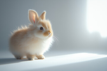 Obraz premium Fluffy Bunny in Soft Light