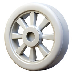 Obraz premium wheel 3d render icons in cartoon plastic style minimal isolated on transparent white background, clipping path