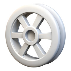 Obraz premium wheel 3d render icons in cartoon plastic style minimal isolated on transparent white background, clipping path
