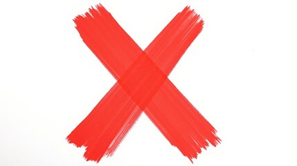 Obraz premium Generative AI, Minimalist intersection of red brushstrokes on a gradient background