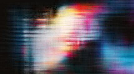 Abstract close-up of colorful light waves creating a vibrant, textured pattern