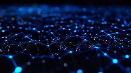 Obraz premium Futuristic digital grid Digital technology background