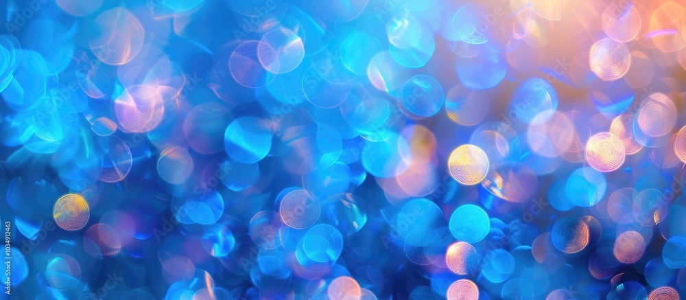 Poster bule bokeh background from nature blue bokeh abstract