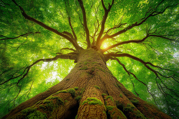Fototapeta premium Majestic Tree Canopy View