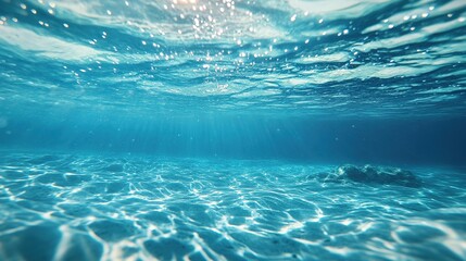 Obraz premium Underwater Scene with Sunlight and Water Texture