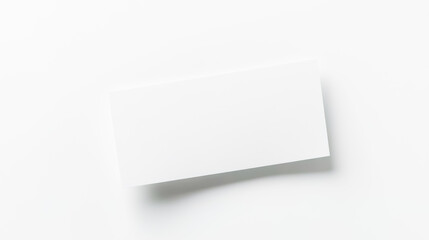 A blank paper message note on a clean, white background.