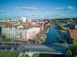 Island in the city of Bydgoszcz on the Brda River, Poland.