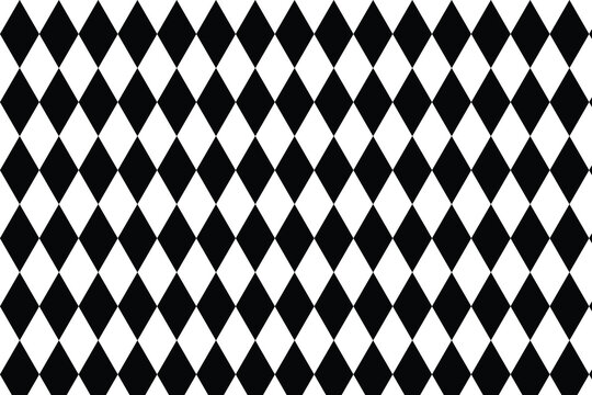 black and white checkered diamond pattern . Checkered diamond background . Checkered diamond wallpaper. Vector illustration