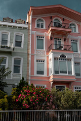 Fototapeta premium Historical streets of Arnavutkoy, an affluent district and a popular touristic spot in Besiktas, Istanbul, Turkiye