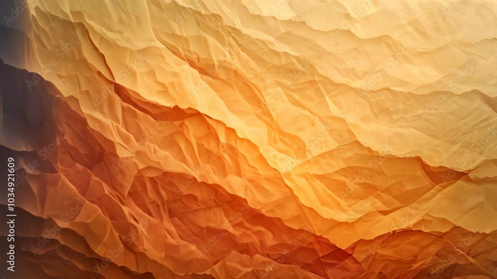 Poster Vibrant Orange and Yellow Background With Intriguing Shapes, An abstract representation of a desert, using warm, earthy tones