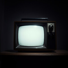Retro TV with a small display screen, showcasing vintage design