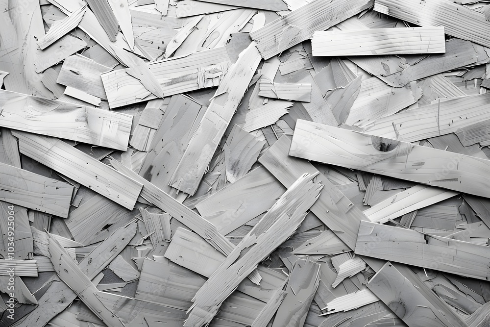 Poster abstract composition of overlapping gray strips on a textured surface