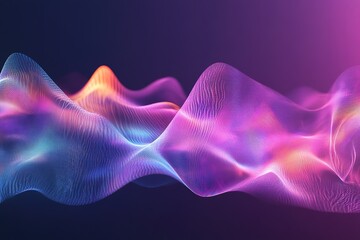 Fototapeta premium Abstract neon wave pattern with vibrant colors
