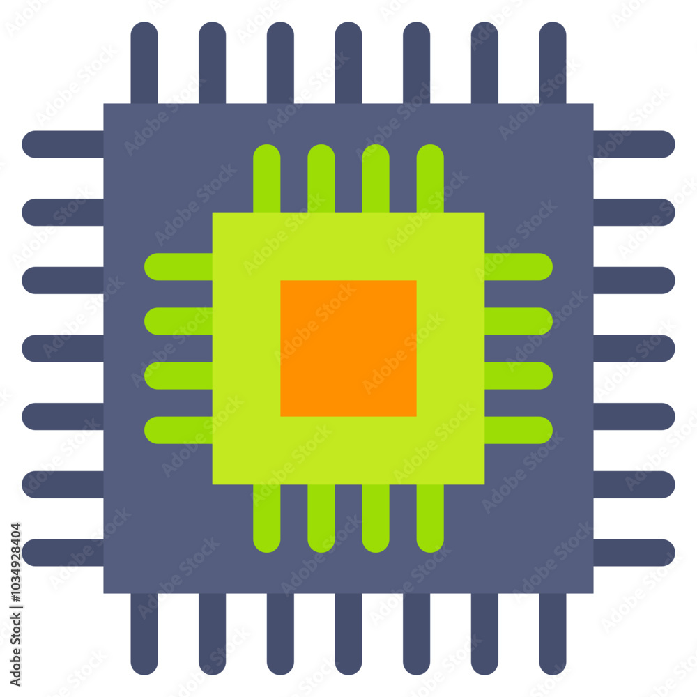Poster vector icon chip, electronics, processor, circuit, cpu