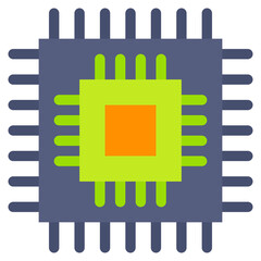 Vector Icon Chip, electronics, processor, circuit, cpu