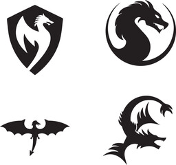 Dragon vector set 