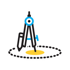 Vector multicolor icon for Angular