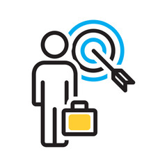 Vector multicolor icon for Career objective