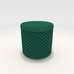 3d render puff Chair design element. Furniture Collection