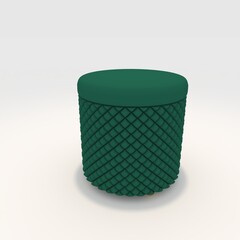 3d render puff Chair design element. Furniture Collection