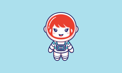 Cute astronaut vector illustration