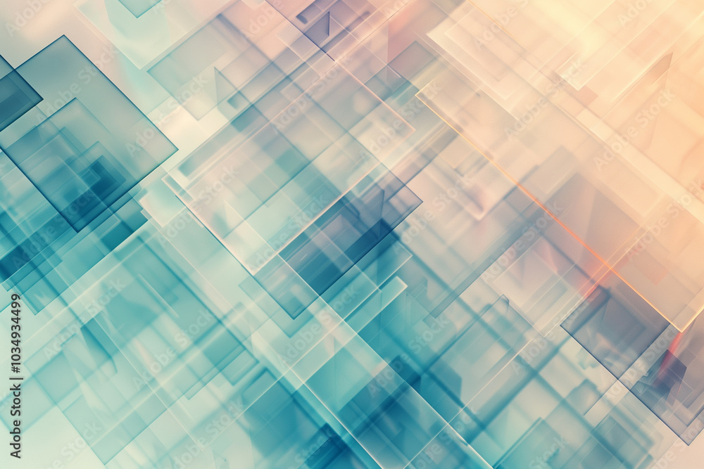Poster abstract background with Layered translucent rectangles 