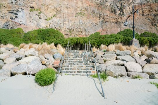 Stone Stairs Leading to the Beach - Coastal Access Point