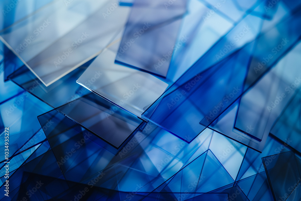 Poster abstract background with layered translucent rectangles