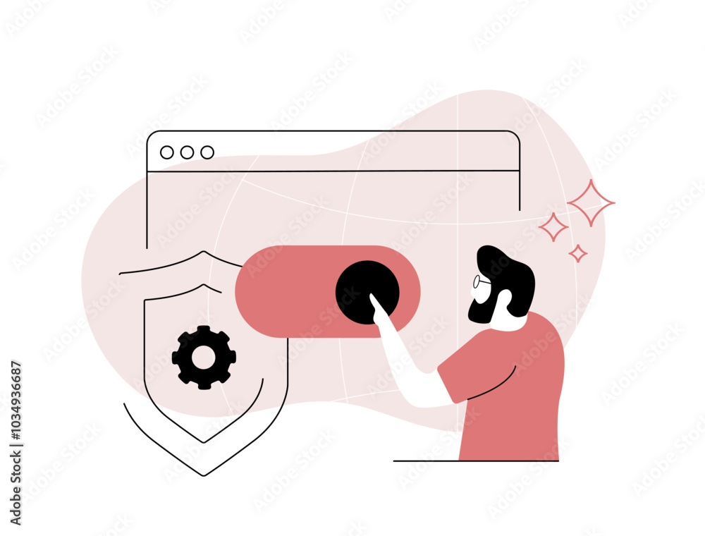 Poster private browsers ensure user data privacy and secure online browsing. focused on protecting sensitiv