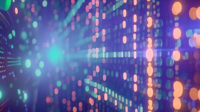 A computer screen displaying a multitude of numbers, representing data and calculations, Conceptual Video of a data breach