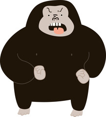 cartoon angry gorilla 