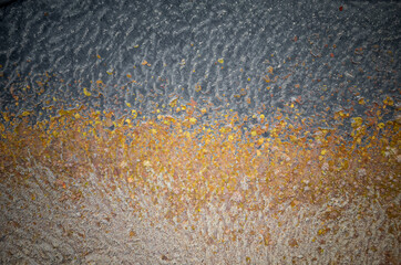 Iceland pattern of ash, sand and moss taken with Drone in Area Lake