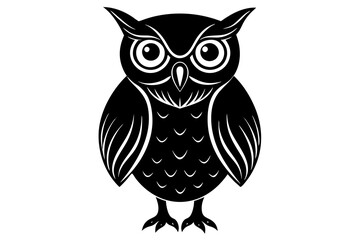 Owl Silhouette | isolated vector silhouette illustration on white background