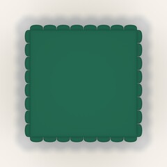 3d render puff Chair design element. Furniture Collection