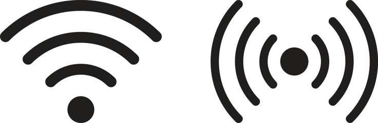 Wireless icon set . WIFI icon set . Signal icon vector