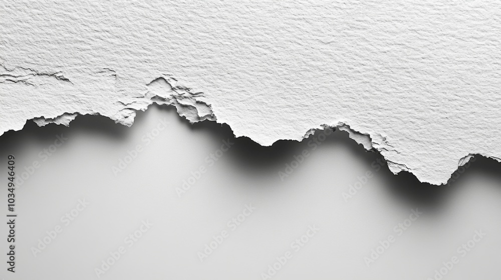 Leinwandbilder the edge of torn paper showcases a textured surface, creating a striking contrast against the smooth