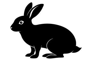 Rabbit Silhouette | isolated vector silhouette illustration on white background