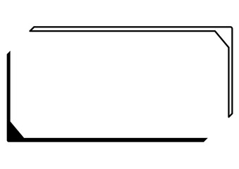 黒と白のシンプルなサイバー風フレーム