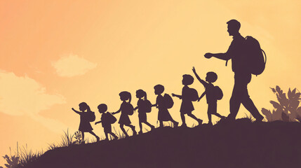 Fototapeta premium An inspiring image of a mentor guiding youth in their career development.