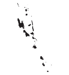 Vanuatu Silhouette Map © Al